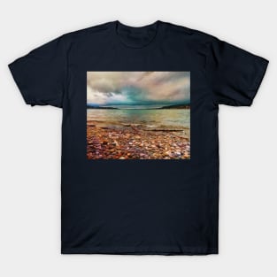 puget sound view of beach and incoming storm T-Shirt